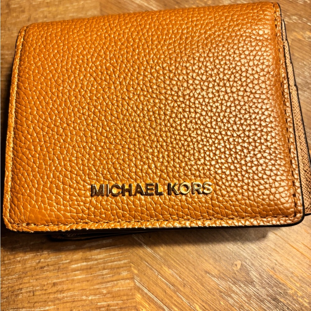 Michael Kors Tan Cognac Wallet Leather Card Holder
